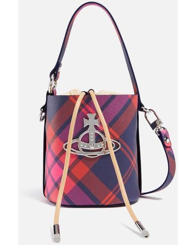 Vivienne Westwood Daisy Printed Leather Bucket Bag - Red