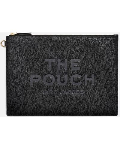 Marc Jacobs The Large Full-grained Leather Pouch - Black