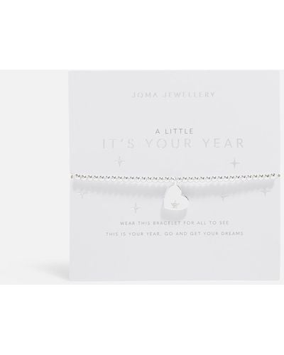 Joma Jewellery A Little It's Your Year Silver-tone Bracelet - White