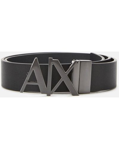 Black Armani Exchange Belts for Men | Lyst