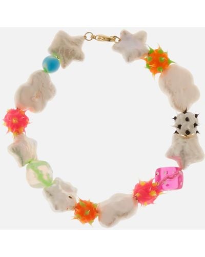 July Child Grunge Princess Gold-plated, Pearl And Beaded Bracelet - Multicolor
