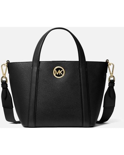 MICHAEL Michael Kors Hadleigh Small Leather Tote Bag - Black