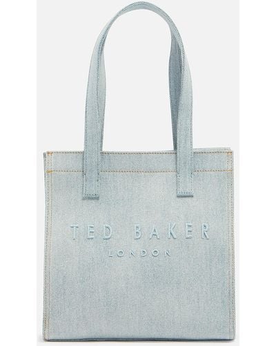 Ted Baker Denim-twill Small Icon Bag - Blue