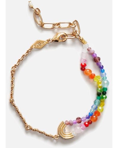Anni Lu Double Rainbow 18-karat Gold Plated Bead Bracelet - Multicolor