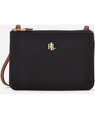 Ralph Lauren Black Leather Crossbody Bag TT624 - Sale