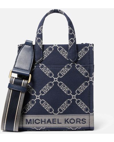 MICHAEL Michael Kors Gigi Small Cotton-blend Tote Bag - Blue
