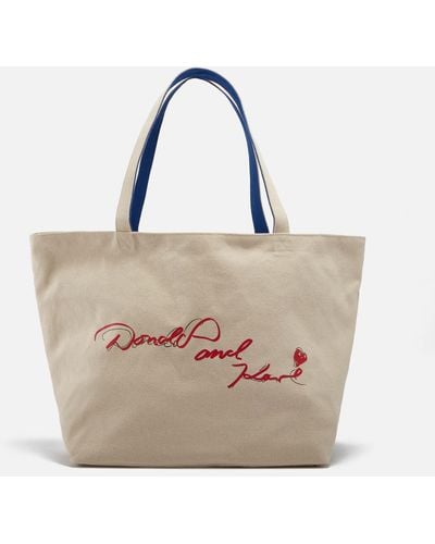 Karl Lagerfeld X Disney Reversible Printed Canvas Tote Bag - Metallic