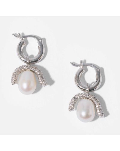 PEARL OCTOPUSS.Y Baby Paris Freshwater Pearl Silver-plated Drop Earrings - Metallic
