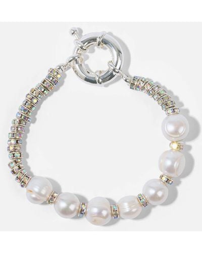 PEARL OCTOPUSS.Y Paris Silver-plated Freshwater Pearl Bracelet - Metallic