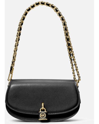 MICHAEL Michael Kors Mila Small East West Leather Bag - Black