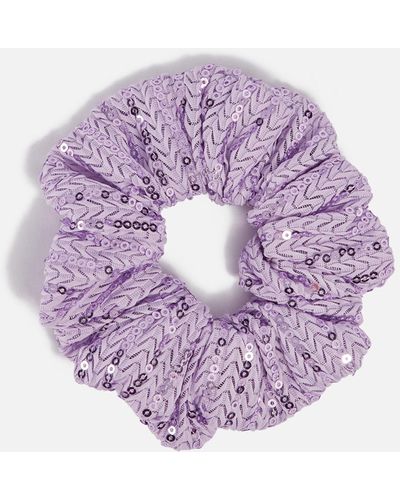 Stine Goya Sequined Lace Scrunchie - Purple