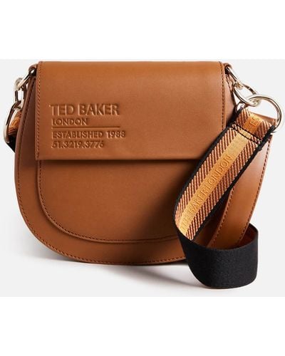 Ted Baker Darcell Satchel Leather Cross-body Bag - Brown