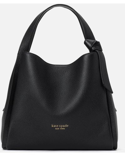 Kate Spade Knott Pebbled Medium Cross Body Tote Bag - Black