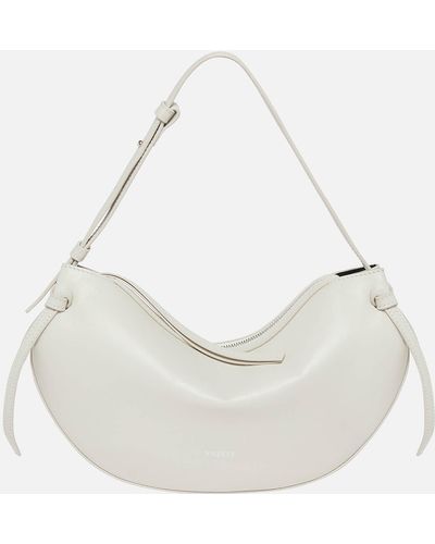 Yuzefi Fortune Cookie Leather Shoulder Bag - White
