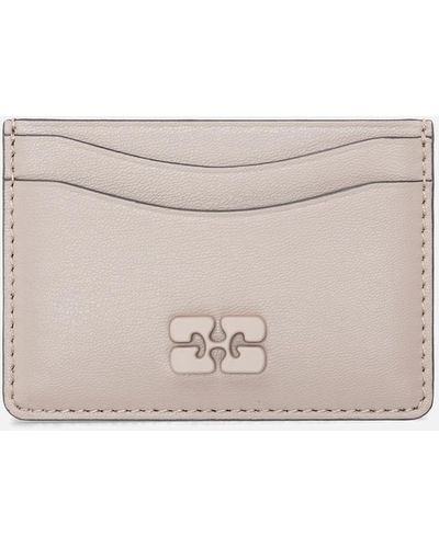 Ganni Bou Recycled Leather Cardholder - Natural
