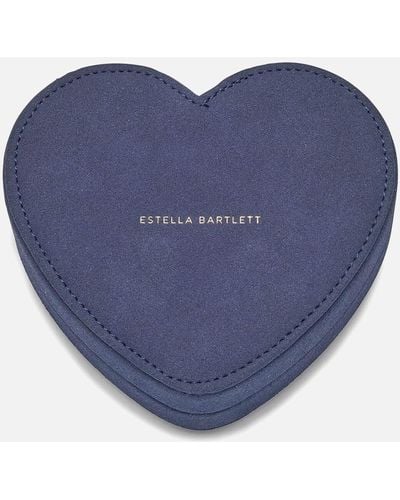 Estella Bartlett Heart Shaped Jewelry Box - Blue