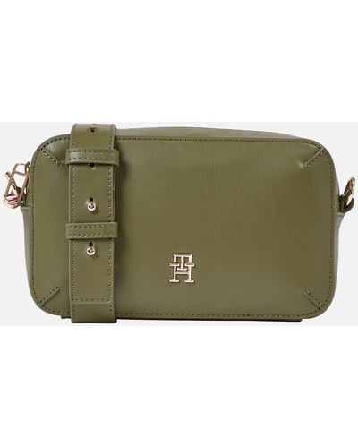 Tommy Hilfiger Chic Faux Leather Camera Bag - Green