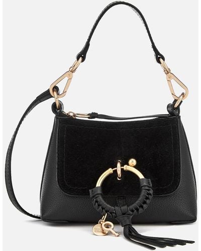 See By Chloé Joan Mini Hobo Leather Suede - Black