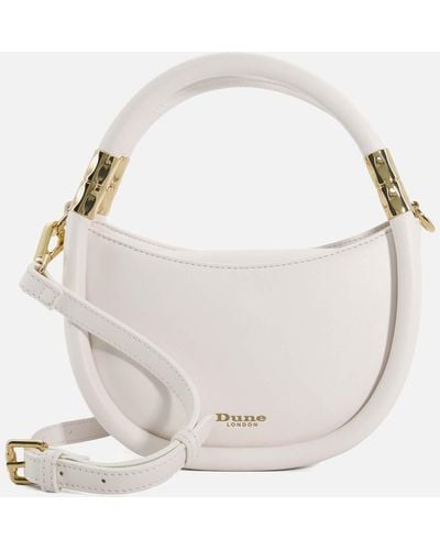 Dune Daphny Faux Leather Curved Bag - White
