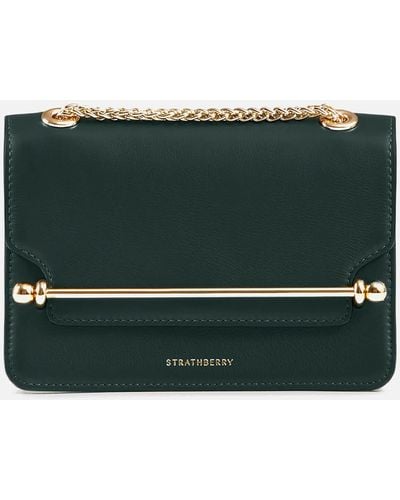 Strathberry East/west Leather Crossbody Mini Bag - Green
