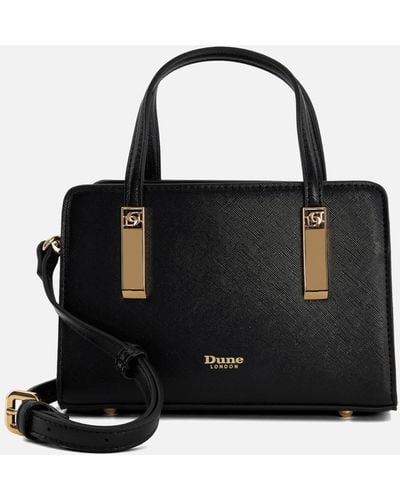 Dune Dinkydenbeigh Small Faux Leather Tote Bag - Black