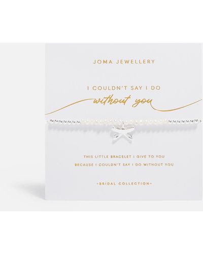 Joma Jewellery I Couldn't Say I Do Without You Pearl Bridal Silver-plated Bracelet - White