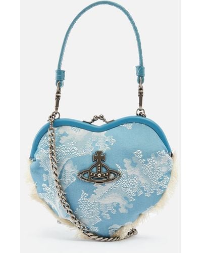 Vivienne Westwood Belle Heart Cotton-jacquard Twill Frame Purse - Blue