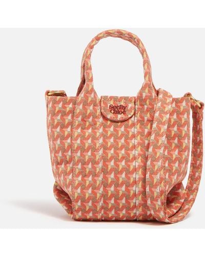 See By Chloé Laetizia Jacquard Tote Bag - Red