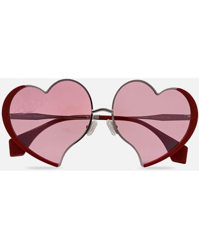 Vivienne Westwood Lovelace Retro Metal Sunglasses - Pink