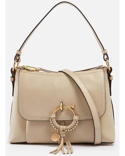 See By Chloé Small Joan Leather Bag - Natural