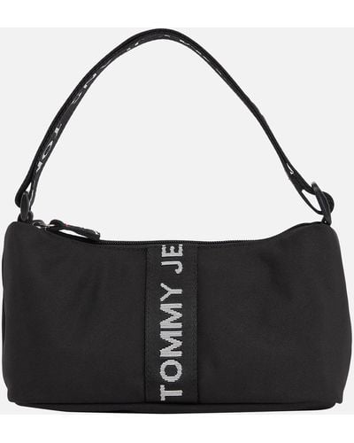Tommy Hilfiger Essential Recycled Canvas Shoulder Bag - Black