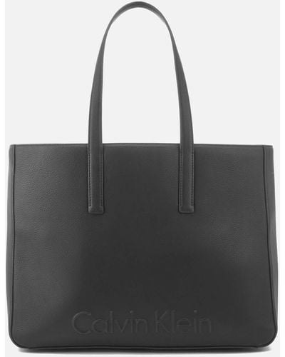 Calvin Klein Edge Large Shopper Bag - Black