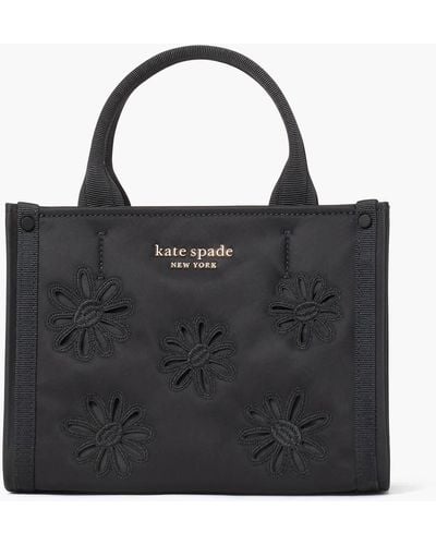 Kate Spade The Little Better Sam Embroidery Nylon Mini Tote Bag - Black