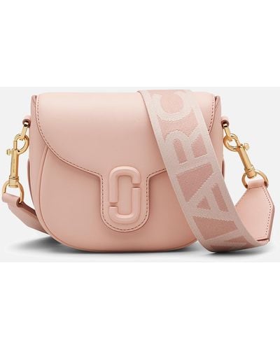 Marc Jacobs The Small Leather J Marc Saddle Bag - Pink