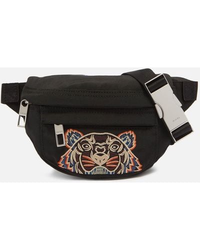 KENZO Kampus Embroidered Tiger Canvas Mini Belt Bag - Black