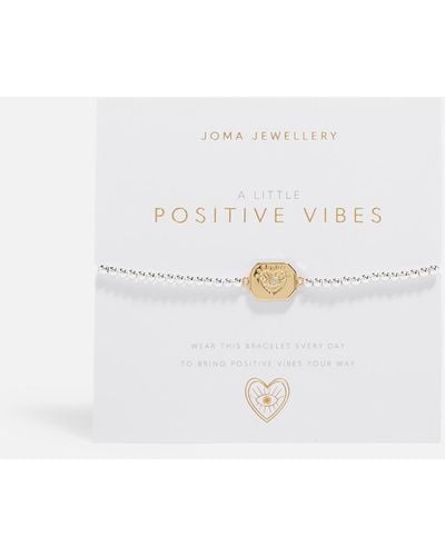 Joma Jewellery A Little Positive Vibes Silver-tone Bracelet - White