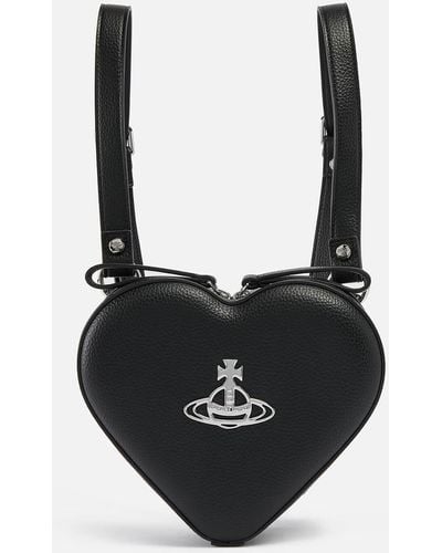 Vivienne Westwood Mini Ella Heart Vegan Leather Backpack - Black