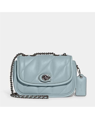COACH Quilted Pillow Madison Shoulder Bag 18 - Blue