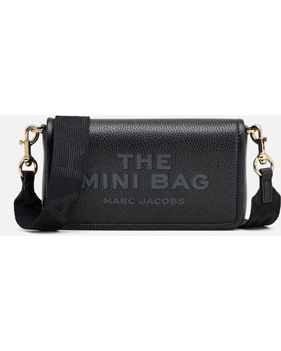 Marc Jacobs The Mini Full-grained Leather Crossbody Bag - Black
