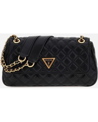 Guess Giully Quilted Faux Leather Crossbody Bag - Schwarz