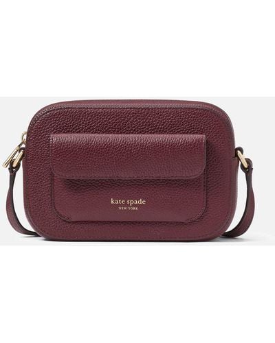 Kate Spade Ava Leather Cross Body Bag - Purple