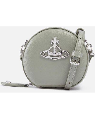 Vivienne Westwood Mini Round Vegan Leather Crossbody Bag - Gray