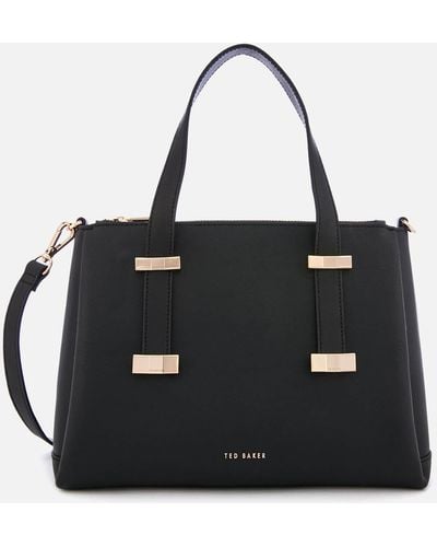 Ted Baker Julieet Bow Adjustable Handle Small Tote Bag - Black