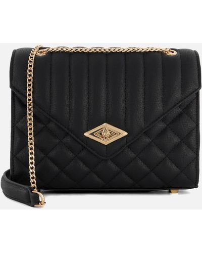 Dune Dellsie Quilted Faux Leather Bag - Black