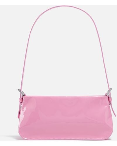 BY FAR Dulce Patent-leather Shoulder Bag - Pink