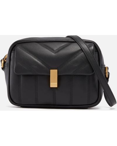 Ted Baker Ayalily Quilted Faux Leather Camera Bag - Black