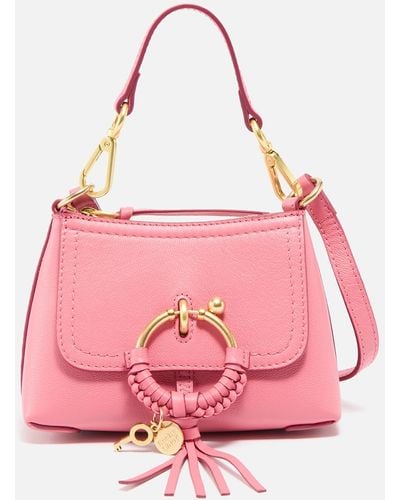 See By Chloé Joan Full-grained Leather Mini Shoulder Bag - Pink