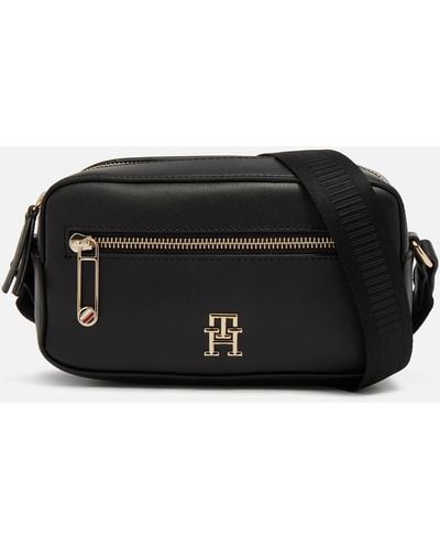 Tommy Hilfiger Iconic Tommy Faux Leather Camera Bag - Black