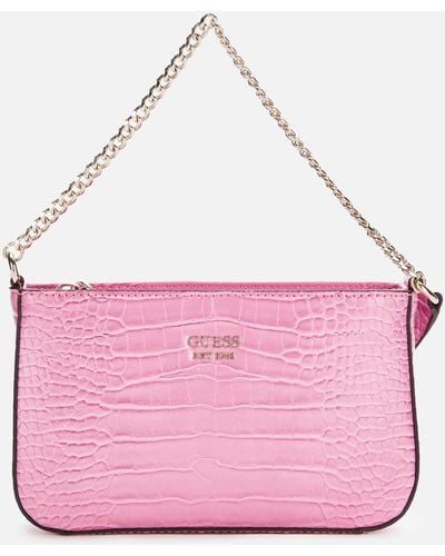 Guess Katey Mini Top Zip Shoulder Bag - Pink