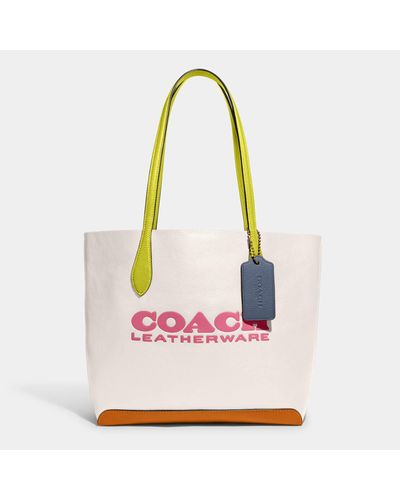 COACH Kia Leather Tote Bag - Multicolor